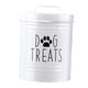 thumbnail image 3 of Contenedor de almacenamiento de comida para perros, contenedor de almacenamiento con asa de metal resistente, regalo para dueños de mascotas, tarro blanco, 3 of 8