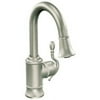 Moen S6208SRS Woodmere High-Arc Bar Faucet with Pullout Spray, Available in Various Colors