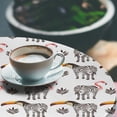 thumbnail image 3 of Ambesonne Tropical Fitted Round Tablecloth, Zebra Art Birds Toucan, 36"- 40" Diameter, Pastel Pink Orange Brown, 3 of 5
