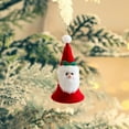 thumbnail image 5 of Mouliraty Cute Santa Claus, Snowman & Reindeer Bell Ornaments, 5.51in Christmas Tree Decorations, Xmas Hanging Figurines for Home, Holiday Party Supplies, 5 of 6