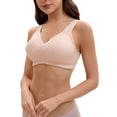 thumbnail image 4 of INSPIRE CHIC Women's Bras Plus Size for Lace Trim Full Coverage Adjustable Strap Soft Cup B 46 Beige, 4 of 4