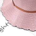 thumbnail image 3 of Fewfanhot Women Scalloped Wide Brim Straw Bucket Hat, UPF Sun Protection Foldable Beach Fisherman Hat with Fabric Ribbon Bow, 3 of 8