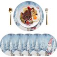 thumbnail image 3 of Coolnut Christmas Green Gnome Placemats Set of 1 Non-Slip Heat Resistant Dining Table Place Mats Washable Kitchen PVC Weave Table Mats Home Decor Gifts, 3 of 7