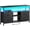 47 inch/Black, variant on Amadwell TV Stand with Power Outlets & LED Lights, 4 Drawer Dresser Entertainment Center, Media Console with Open Shelf