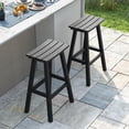 thumbnail image 4 of NALONE 29 Inch Outdoor Bar Stools Set of 2, HDPE Bar Chairs, Weather Resistant Barstools Outside Bar Height Stools for Bar, Kitchen Counter, Balcony (Black, 29'' Barstools Set of 2), 4 of 9