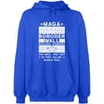 thumbnail image 2 of OXI Hoodie Sweatshirt - Border Wall, Basic Casual Hoodie for Men's and Women Fleece Hoodie Long Sleeve - Royal Blue 2X-Large, 2 of 3