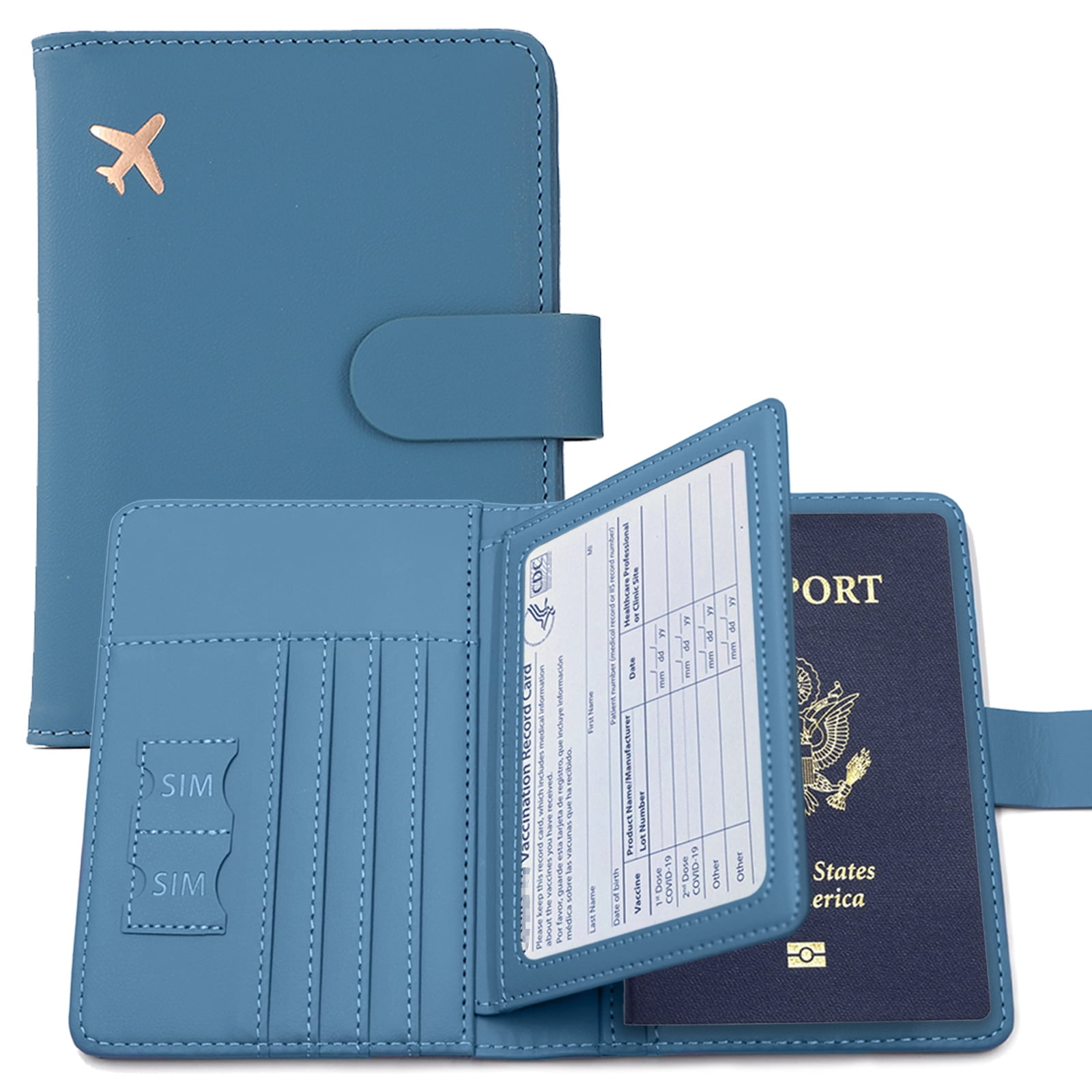  Melsbrinna Passport Holder,Passport Holder Card Slots,Cute  Passport cover for Women/Men,Waterproof Rfid Blocking Travel Wallet (Baby  pink New)