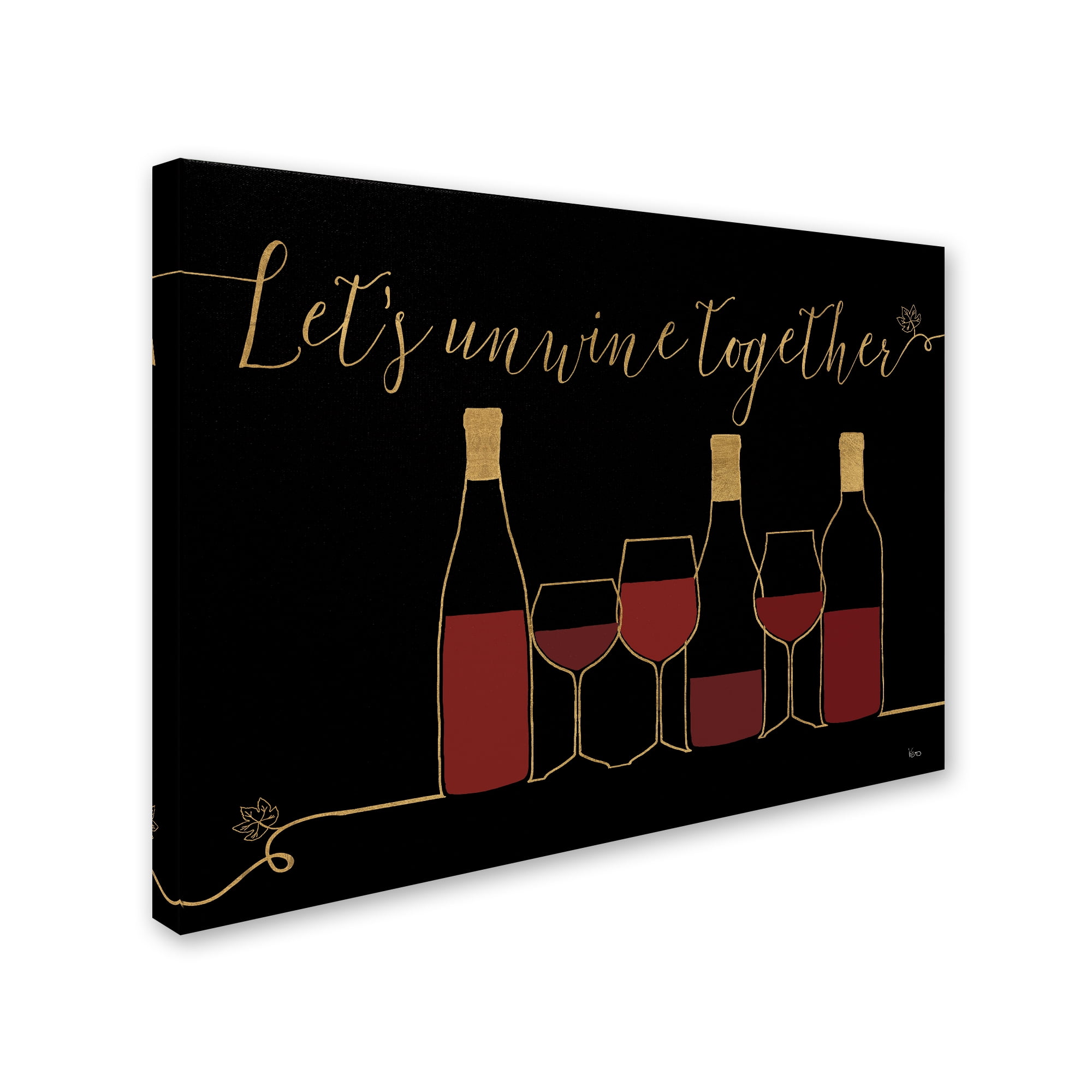Trademark Fine Art 'Underlined Wine X Black' Canvas Art by Veronique Charron