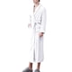 thumbnail image 1 of Batas Prolriy para mujer, bata de baño de franela con doble bolsillo, suave y cálida, de terciopelo de doble cara, ideal para pijamas y ropa de casa, bata de baño para mujer, color blanco, talla XL, 1 of 6