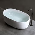 thumbnail image 4 of 47'' Resin Stone Freestanding Bathtub, a modern designed independent bathtub with pop-up drainage and overflow pipes, 4 of 11
