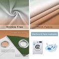 thumbnail image 4 of Sage Green Orange Ombre Blackout Curtains for Bedroom/Living Room, Thermal Insulated Kitchen Curtains, Abstract Modern Gradient Grommet Darkening Window Treatment Drapes 42"x84"x2, 4 of 8