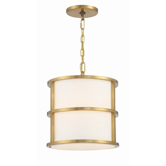 9593-LG Crystorama Lighting Hulton - 3 Light Pendant-14 Inches Tall and 13 Inches Wide     -Traditional Installation