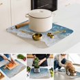 thumbnail image 4 of Dish Drying Mat for Kitchen Countertop, Beach Wave Absorbent Microfiber Dish Mat Reversible Quick Dry Non Slip Draining Mat Kitchen Drying Pad for Dishes, Utensils 18x24 Inch Summer Beach Nature, 4 of 9