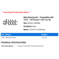 thumbnail image 2 of Main Bearing Set - Compatible with 1975 - 1979 Ford F-150 7.5L V8 1976 1977 1978, 2 of 2