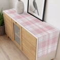 thumbnail image 6 of Pink Buffalo Plaid Table Runner Farmhouse Modern Checkered Tablerunners 18 x 72 Inch, Table Decorations Tabletop Scarf for Summer Gathering Holiday Farmhouse Kitchen Dining Decor, 6 of 8