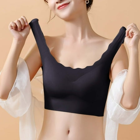 

Hunpta Bralettes For Women Beauty Back Underwear Big Chest Show Small Thin Bra Seamless No Steel Ring Bra Gather Vest Bra