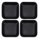 thumbnail image 1 of 1 set 4pcs cuencos de salsa de cerámica práctica platos de condimento de salsa de olla caliente (negro), 1 of 5