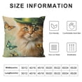 thumbnail image 5 of Qinduosi Kitten with Hat Pillowcases - St Patricks Day Pillow Covers Cat Throw Pillow Covers of Butterflies Pillow Case Decor for Home Sofa White, 5 of 5