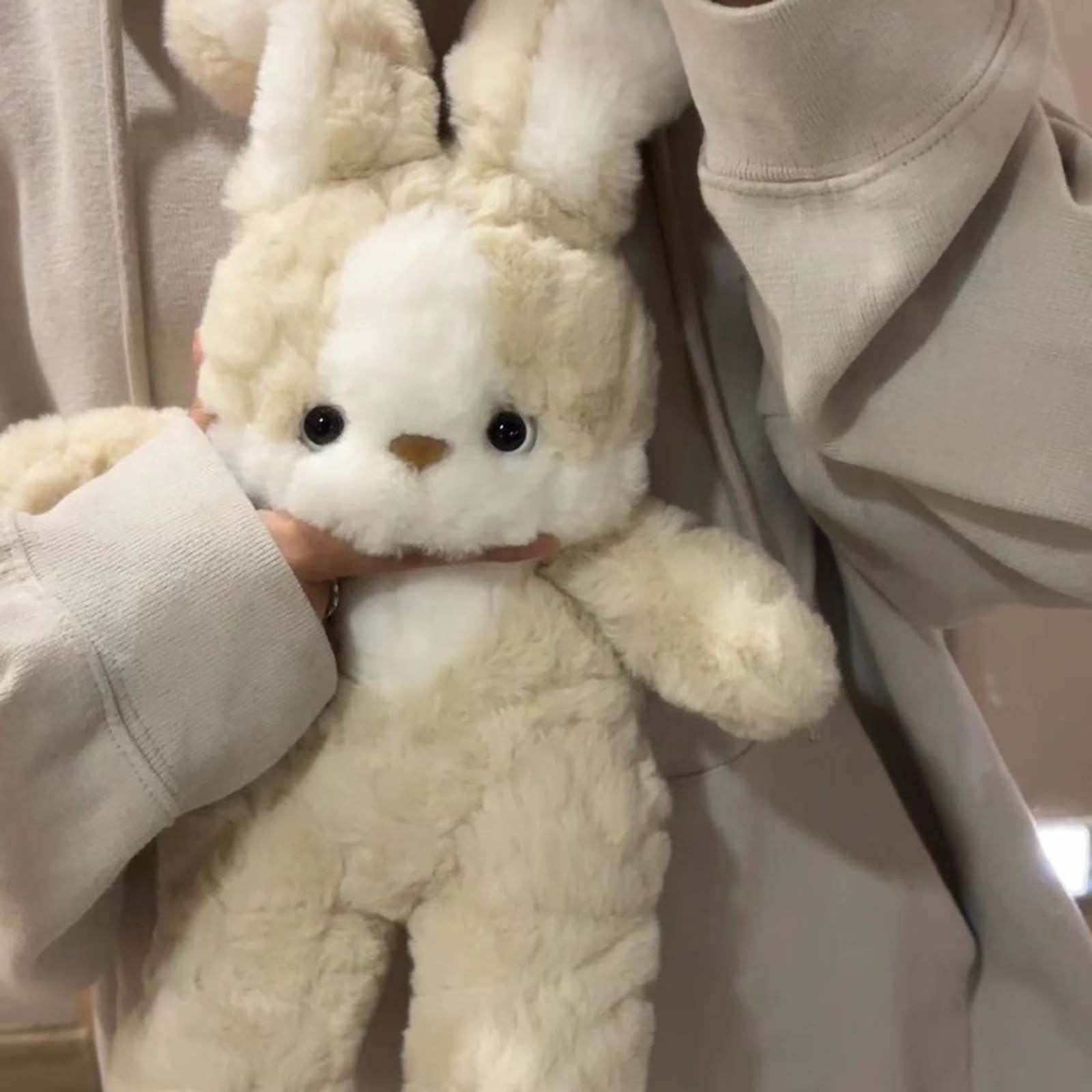 Realistic Easter Bunny Plush Toy, Soft Floppy Rabbit Stuffed Animal, Lifelike Lop Ear Rabbit Doll for Spring Party Decor, Cozy Companion for Toddlers, Easter Basket Filler