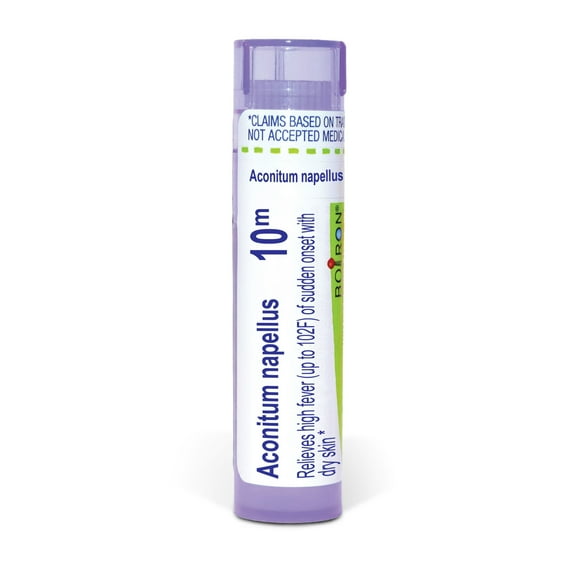 Boiron Aconitum Napellus 10M, Homeopathic Medicine for High Fever (Up To 102F) Of Sudden Onset With Dry Skin, 80 Pellets