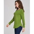 thumbnail image 3 of Camii Mia Womens T-shirts Long Sleeve Solid Top, 3 of 5