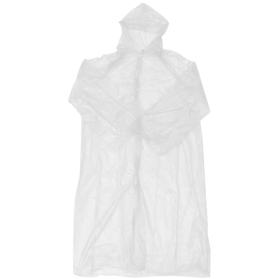 FRCOLOR 10pcs Disposable Raincoat Outdoor Thickened Disposable Raincoat for Man Woman (White)