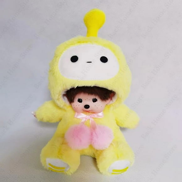 Plush Toy 20cm Sanrio Monchhichi New Cute Kawaii Skin Friendly Doll Cinnamonll Kuromi Plush Toys Children's Gift Sleep With Children Toys-