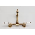 thumbnail image 2 of Kingston Brass KS1263BPL Bel-Air Double-Handle Wall-Mount Bridge Kitchen Faucet, Antique Brass, 2 of 7