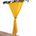 thumbnail image 3 of BalsaCircle 8x8 feet Gold Metallic Fringe Polyester Backdrop Curtain Panel Party Events Decorations Supplies, 3 of 8