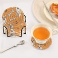 thumbnail image 5 of Bones Dogs 6 Pcs Drink Coasters with Holder Absorbent Coasters Woven Coasters for Drinks Table Desk Protection Home Decor, 5 of 7
