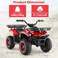 thumbnail image 6 of OLAKIDS 12V Kids ATV Quad with 2 Speeds, Spring Suspension, LED Lights, Music & Story Player, Big Tires, 2 Storage Spaces, Ride On Car for Boys Girls Ages 3+, 6 of 9