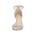 thumbnail image 2 of BLISSFUL STEP Women's Heels Glitter Open Toe Ankle Strap Stiletto Heel Sandals Silver 5, 2 of 8