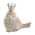 thumbnail image 3 of Set of 2 Royal Bird Figurines - Decorative Resin Sculptures with Crown - Elegant Home Accent for Living Room, Office & Bedroom - Polyresin Bird Statues - 6" Brown, 3 of 12