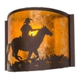 thumbnail image 2 of Meyda Tiffany 163112 Cowboy 10" Tall Wall Sconce - Brown, 2 of 6