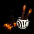 thumbnail image 4 of LED Halloween Waxed Electronic Candle Lamp black base wax  yellow flash, 4 of 7