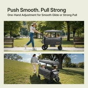 BabyVista Wagon Stroller All-Terrain for 2 Kids with Canopy, Parents Organizer, Adjustable Handlebar, Compact Foldable Baby Stroller Collapsible Toddler Stroller