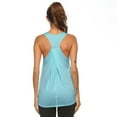 thumbnail image 2 of Prolriy Athletic Gym Workout Tops for Women Fitness Sports Casual Yoga Top Running Women Clothes O-Neck Sports Vest Women's Blouse Tank Top for Women, Womens Tops Blue L, 2 of 7