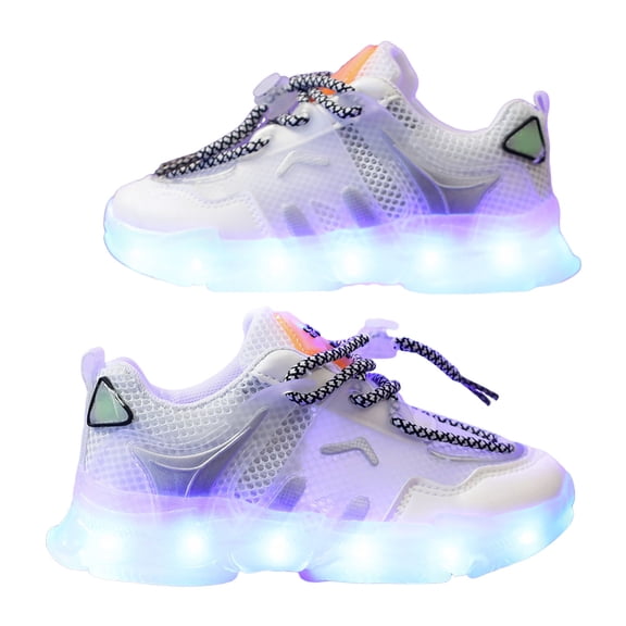 VUHXZWAF Toddler Sneakers Gradient Light Lace Up Soft Soles Boys Shoes Running Footwear Size 7