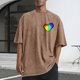 thumbnail image 2 of RKSTN Valentine's Day T Shirts for Man Oversized Crewneck Cotton Valentine Print Short Sleeves Shirts Tops Mens Casual Round Neck Sports Washed Distressed T-Shirts Loose Fits Comfy Soft Tee Shirts, 2 of 6
