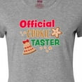 thumbnail image 4 of Inktastic Christmas Official Cookie Taster with Bell and Star Cookie Women's T-Shirt, 4 of 5
