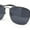 Gunmetal - Black, variant on Mens Classic Rectangle Officer Air Force Pilot Metal Sunglasses Gunmetal - Orange Mirror