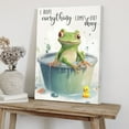 thumbnail image 4 of XUFX Frog Bathroom Decor Wall Art Frog Poster Funny Frog Pictures for Bathroom Funny Bathroom Signs Canvas Print Painting Funny Animal Wall Décor Artwork Ready to Hang Framed 8x10inch, 4 of 5