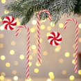 thumbnail image 2 of GuassLee 60Pcs Candy Canes Christmas Tree Decorations Plastic Peppermint Candy Cane Ornaments for Christmas Tree Decor Craft Chris, 2 of 8