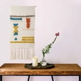 thumbnail image 1 of Arte 50x70cm Creativo Macrame Tejido Tufted Borla Tapiz Franja Tapices para Colgar en Guardería Acción de Gracias Decoración para Ad Geometría Macarena Tapiz de macramé, 1 of 8