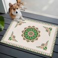thumbnail image 5 of Vintage Green Floral Washable Area Rug 2 x 3 ft Country Retro Exotic Geometric Abstract Flower , Soft Non Slip Rugs Stain Repellent Indoor Felt Carpet for Living Dining Room Bedroom Home Office, 5 of 9