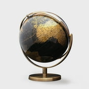 Iron & Glory | World Globe | World Map Decorative Home Accessories For Vintage Room Decor| Ornaments For Living Room & Office Desk | Black & Gold Office Accessories For Home Decor