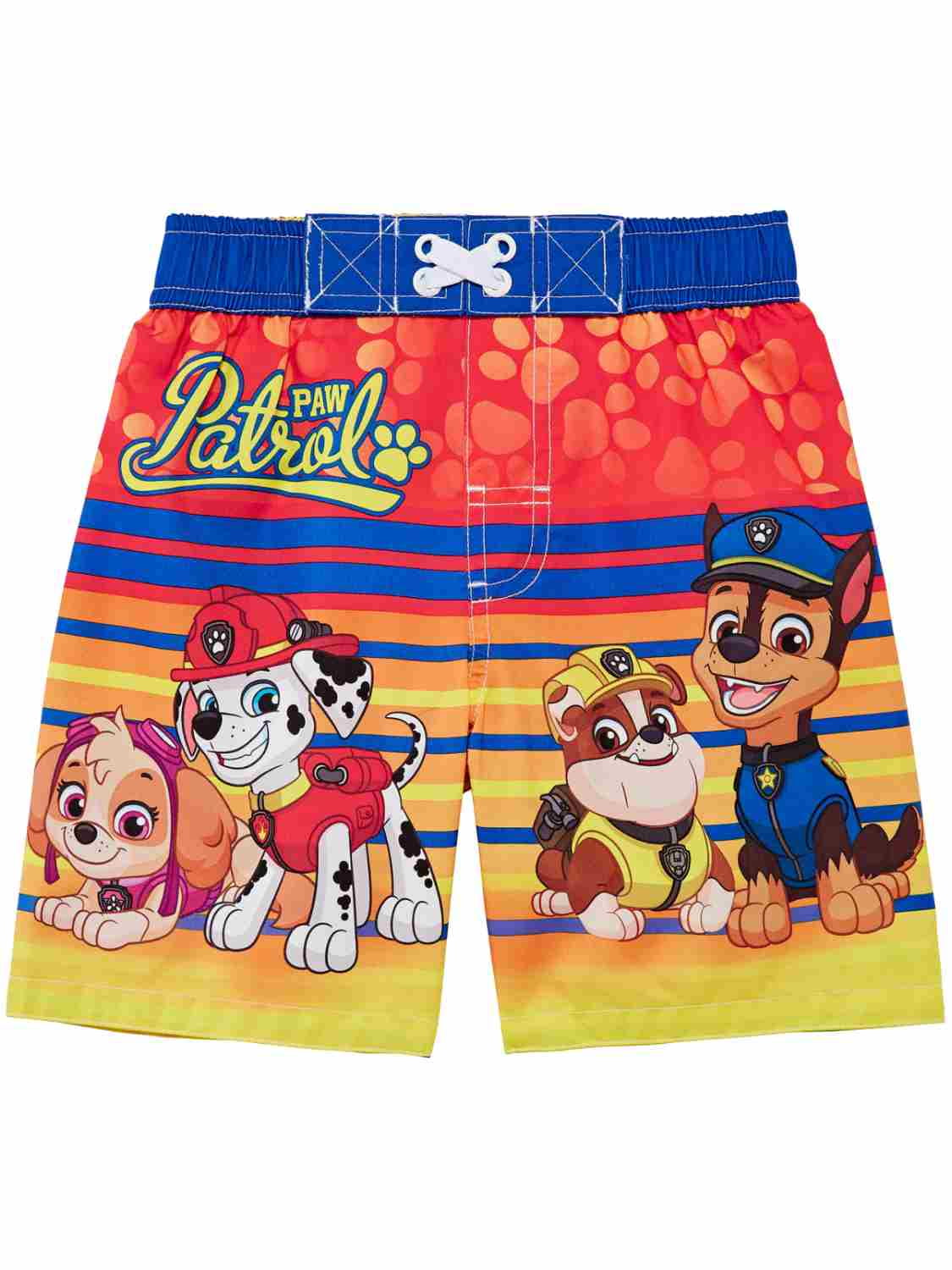 Toddler Boys Red Stripe Paw Patrol Puppy Dog Swim Trunks Board Shorts ...