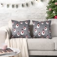 thumbnail image 2 of PAVILIA Holiday Throw Pillow Covers 20x20 Set of 2, Decorative Pillow Cases Bed Sofa Couch, Christmas Winter Accent Decor Cushion Bedroom Living Room, Velvet Square Euro Sham Covers, Snowman Gray, 2 of 9