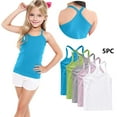 thumbnail image 2 of FamilyThread 5 Pack Girls Tank Tops Solid Sleeveless Undershirts Scoop Neck Undershirts Soft Tops For 1-13Y, 2 of 9