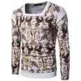 thumbnail image 2 of Sudadera con capucha y barra completa para hombre, suéter de moda digital cálido, abrigo de manga larga, 2 of 9